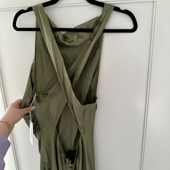 Reformation Casette Sleeveless Maxi Dress Artichoke Cut-out Back Sz 12 - Picture 7 of 10